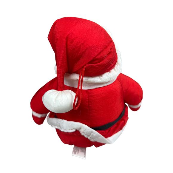 Vintage Puffy Santa Claus Plush Nylon Parachute Style 1990s J.S. International - Picture 4 of 6